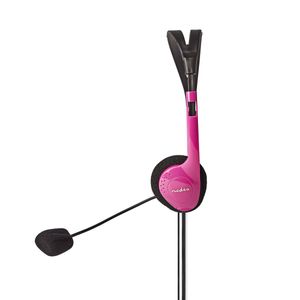 Nedis PC-Headset | On-Ear | Stereo | 2x 3.5 mm | 2 m | Roze | 1 stuks - CHST100PK CHST100PK