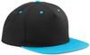 Beechfield CB610c 5 Panel Contrast Snapback - Black/Surf Blue - One Size