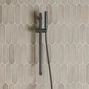 Glijstang set SaniClear Nero | 60 cm | Incl.Handdouche en Doucheslang | Mat zwart