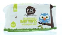 Biodegradable baby wipes aloe 64 Stuks