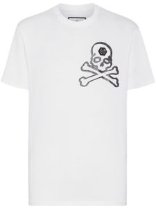 Philipp Plein t-shirt en coton à logo imprimé - Blanc