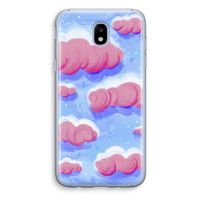 Roze wolken met vogels: Samsung Galaxy J5 (2017) Transparant Hoesje