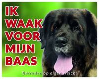 Leonberger Waakbord - Ik waak voor mijn baas