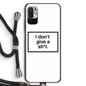 Don't give a shit: Xiaomi Redmi Note 10 5G Transparant Hoesje met koord