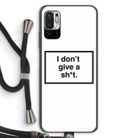 Don't give a shit: Xiaomi Redmi Note 10 5G Transparant Hoesje met koord