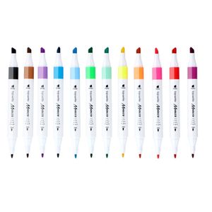 Topwrite Twinmarker - Stiften - Markers en Fineliners - Set van 12 Kleuren