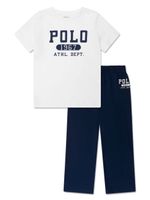 POLO RALPH LAUREN KIDS pyjama en coton à logo imprimé - Bleu