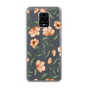 Peachy flowers: Xiaomi Redmi Note 9 Pro Transparant Hoesje
