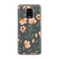 Peachy flowers: Xiaomi Redmi Note 9 Pro Transparant Hoesje