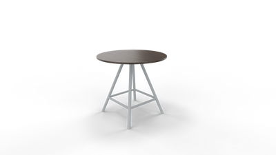 Vergadertafel 7411 rond - 140 x 140 cm. - Alu - Eiken donker