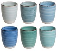 Studio Tavola Bekers Ocean Blue 350 ml - 6 stuks