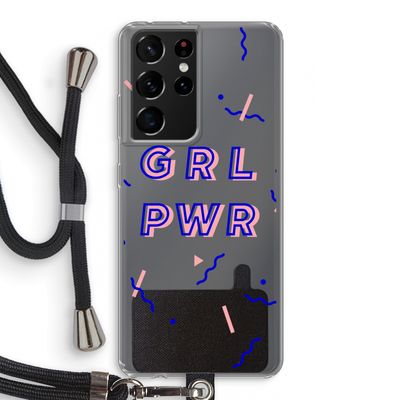 GRL PWR: Samsung Galaxy S21 Ultra Transparant Hoesje met koord