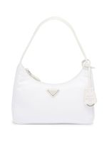 Prada mini sac à plaque logo - Blanc - thumbnail