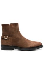 Santoni bottines en daim - Marron