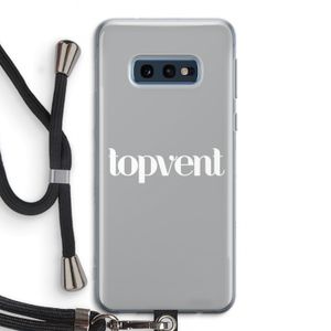 Topvent Grijs Wit: Samsung Galaxy S10e Transparant Hoesje met koord