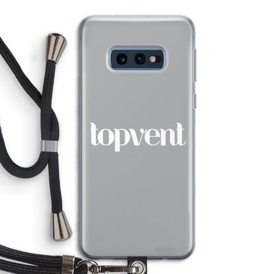 Topvent Grijs Wit: Samsung Galaxy S10e Transparant Hoesje met koord