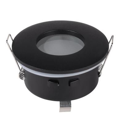 Porto - LED Inbouwspot - Armatuur - Diameter 83mm - GU10 Fitting incl. lamphouder - Rond - IP44 voor badkamer en buiten - Zwart