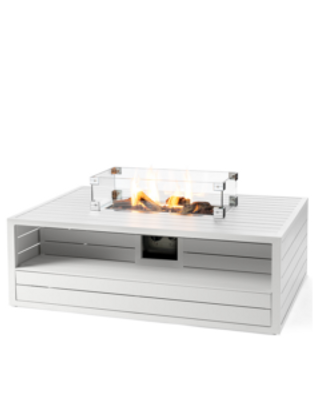 Happy Cocooning: Vuurtafel Aluminium Rechthoek - Wit