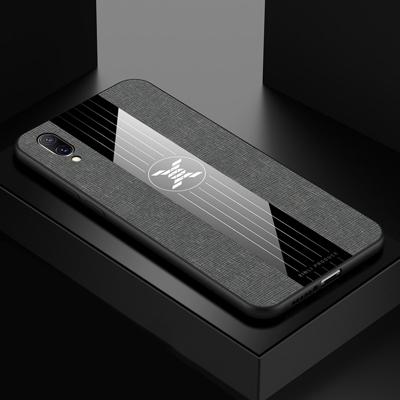 Voor vivo X23 XINLI stiksels doek textuur schokbestendig TPU beschermhoes (grijs)