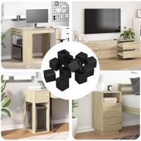 VidaXL Ladehouder 12 pcs zwart 15 x 15 x 15mm pp copolymeer