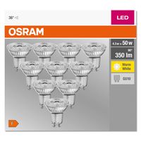 OSRAM 4058075036680 LED-lamp Energielabel F (A - G) GU10 Reflector 4.3 W = 50 W Warmwit (Ø x l) 50 mm x 52 mm 10 stuk(s) - thumbnail