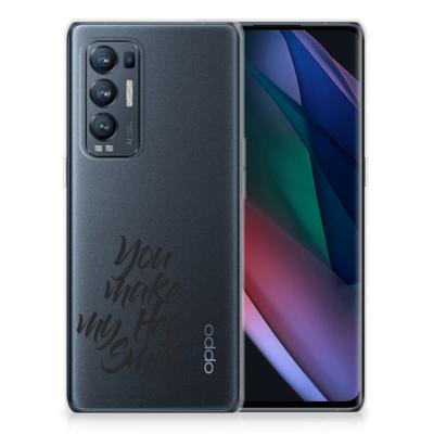 OPPO Find X3 Neo | Siliconen hoesje | met naam Heart Smile OPPO Find X3 Neo | Siliconen hoesje | met naam Heart Smile