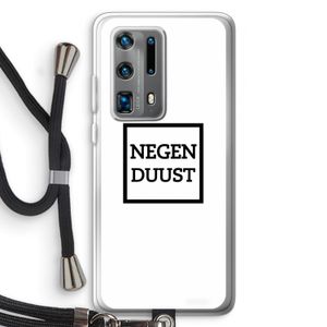 Negenduust vierkant: Huawei P40 Pro Plus Transparant Hoesje met koord