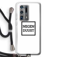 Negenduust vierkant: Huawei P40 Pro Plus Transparant Hoesje met koord