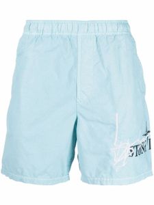 Stone Island short de bain à logo imprimé - Bleu