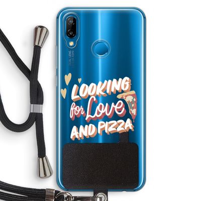 Pizza is the answer: Huawei P20 Lite Transparant Hoesje met koord