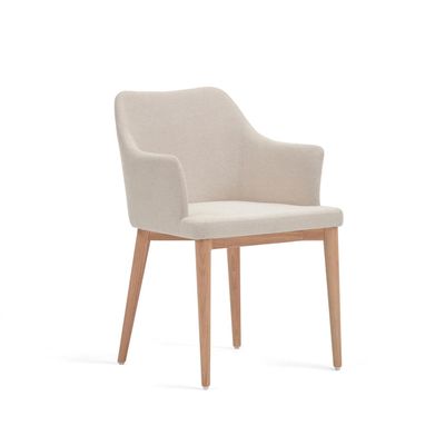 Kave Home Croft eetkamerstoel chenille Beige