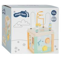 Small Foot houten activiteitenkubus en motoriekspiraal pastel