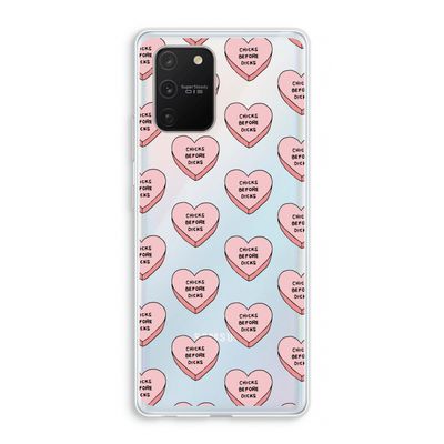 Chicks before dicks: Samsung Galaxy S10 Lite Transparant Hoesje