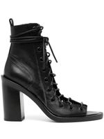 Ann Demeulemeester bottines en cuir à lacets - Noir