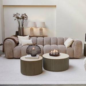 Riviera Maison Vicenza Lounge Sofa 3,5S Taupe 218x246x158