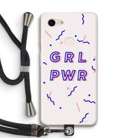 GRL PWR: Pixel 3 XL Transparant Hoesje met koord