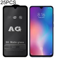 25 stuks AG matte Frosted volledige dekking gehard glas voor Xiaomi Redmi Note 7 Pro