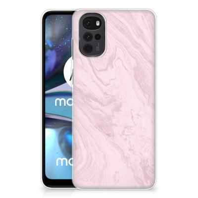 Motorola Moto G22 | TPU | Siliconen hoesje | Marble Pink - Origineel Cadeau Vriendin