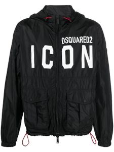 DSQUARED2 veste colour block à logo Icon imprimé - Noir