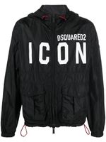 DSQUARED2 veste colour block à logo Icon imprimé - Noir - thumbnail