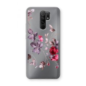 Mooie bloemen: Xiaomi Redmi 9 Transparant Hoesje