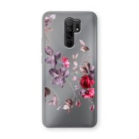 Mooie bloemen: Xiaomi Redmi 9 Transparant Hoesje
