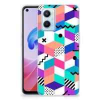 OPPO A96 | OPPO A76 | TPU Hoesje | Blokken Kleurrijk