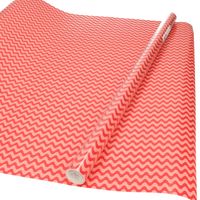 4x rollen Inpakpapier/cadeaupapier rood/roze golfjes print 200 x 70 cm