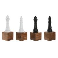 Decoratieve figuren Home ESPRIT Wit Bruin Zwart Vintage 7 x 7 x 23 cm (4 Stuks)