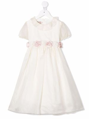 La Stupenderia robe longue à fleurs - Blanc