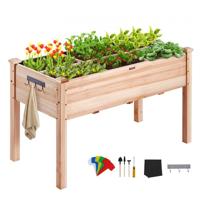 VEVOR hoogslaper houten plantenbak koud frame plantenbak groentebed 120x58x76cm