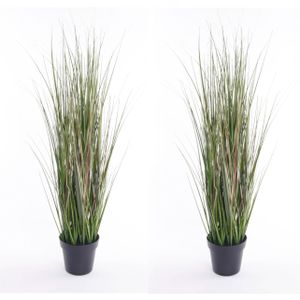 Set van 2x stuks kunstplanten groen gras sprieten 65 cm.