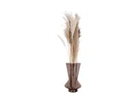 Bloemenvaas Glow groot 28x 17 cm - chocoladebruin