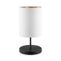 Scandinavische stijl Tafellamp - Corduroy Lampenkap - Cilinder - Wit - ø20 x 40 cm - E27 Fitting - Geschikt voor Woonkamers en slaapkamers - Met schakelaar